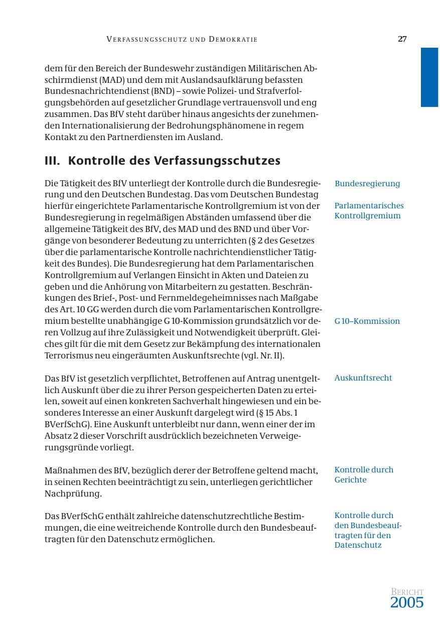 Seite 28 des Verfassungsschutzbericht 2005 Bund