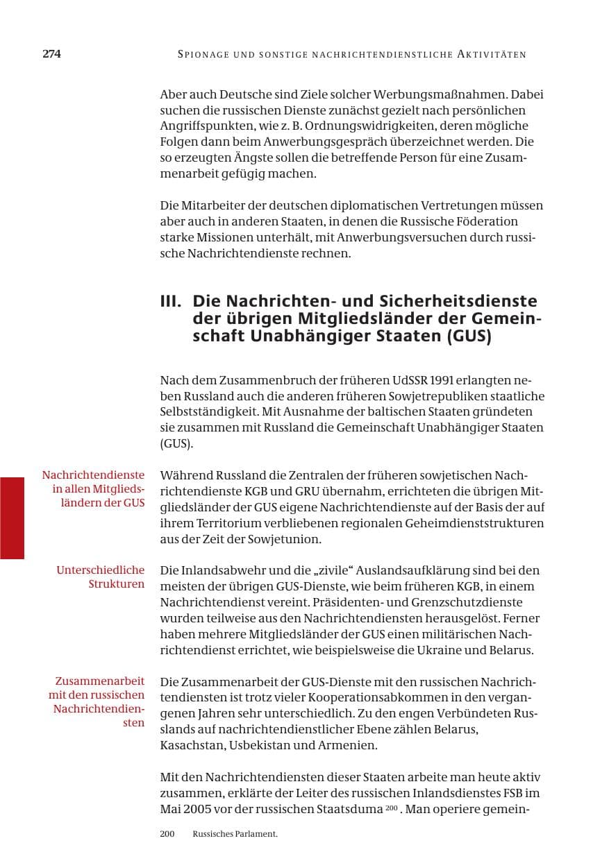 Seite 275 des Verfassungsschutzbericht 2005 Bund