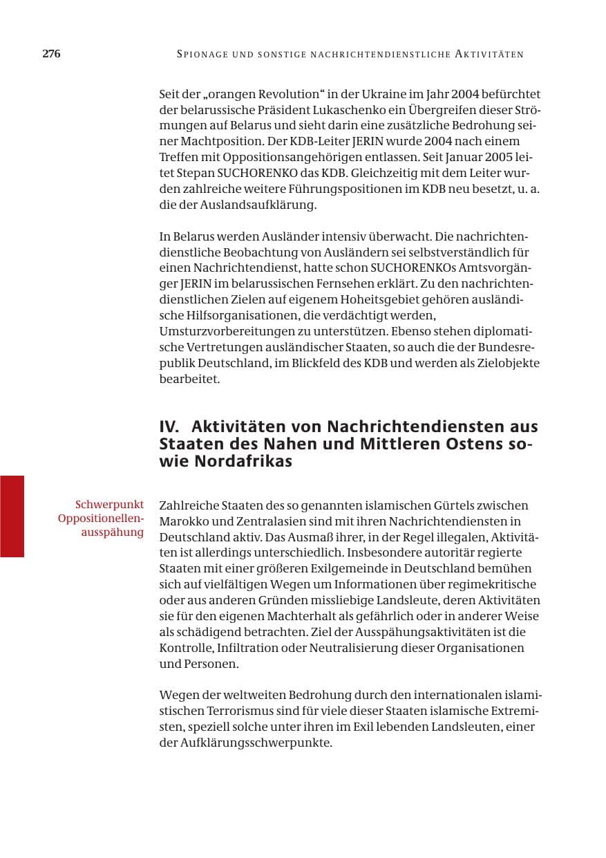 Seite 277 des Verfassungsschutzbericht 2005 Bund