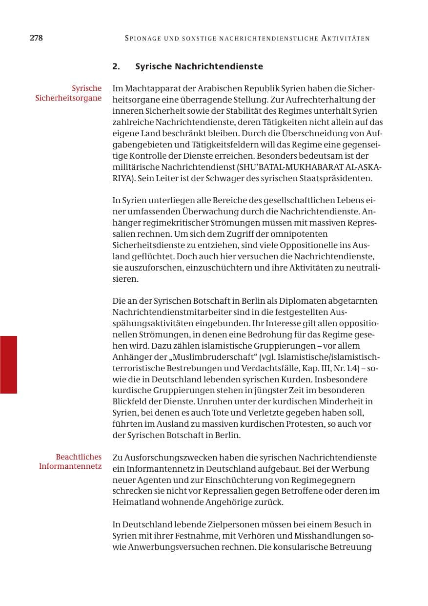 Seite 279 des Verfassungsschutzbericht 2005 Bund