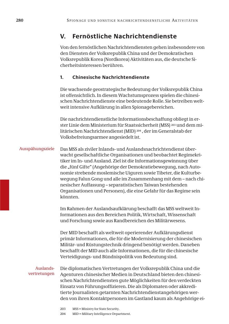 Seite 281 des Verfassungsschutzbericht 2005 Bund