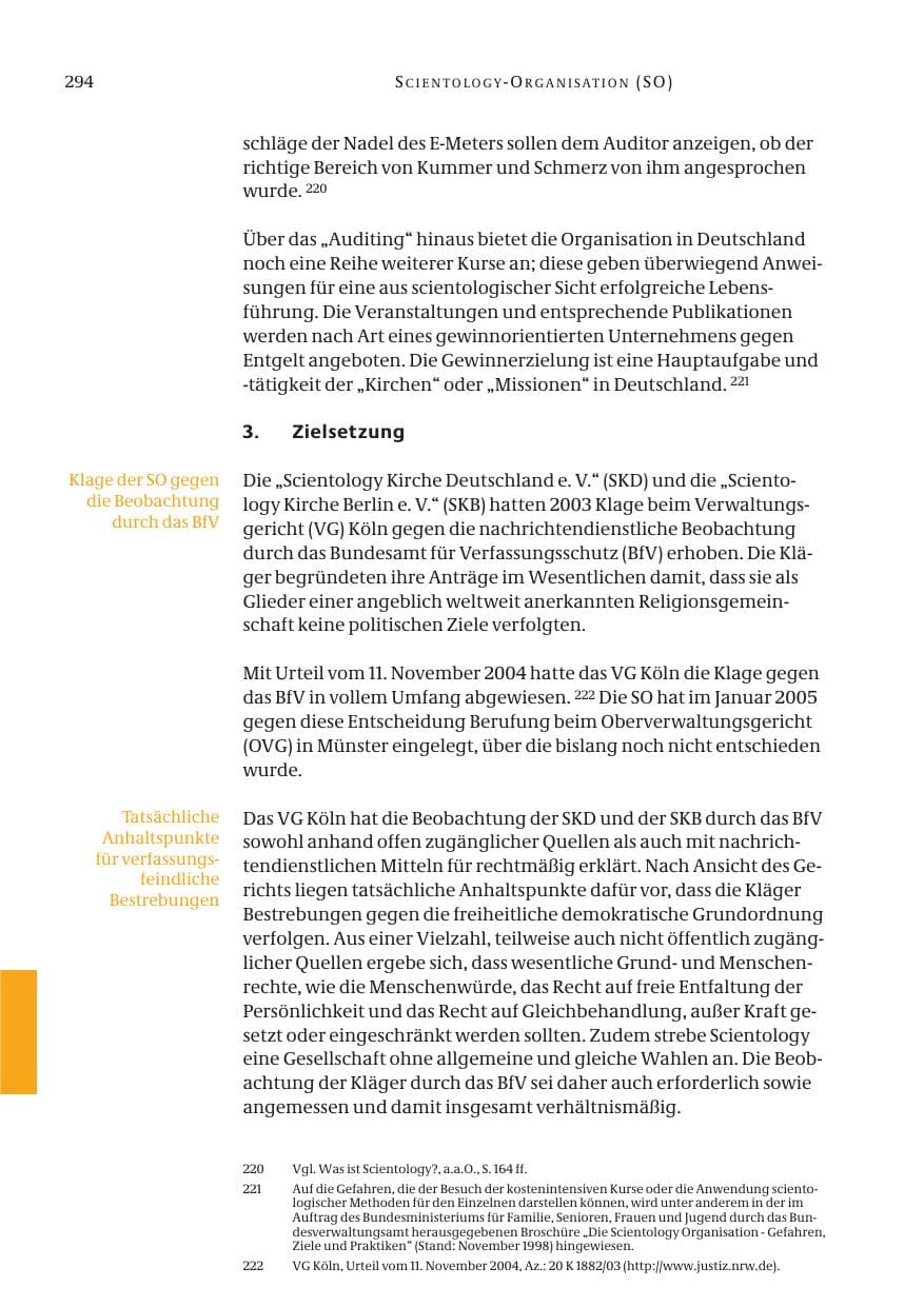 Seite 295 des Verfassungsschutzbericht 2005 Bund