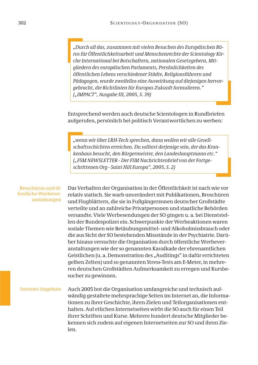 Seite 303 des Verfassungsschutzbericht 2005 Bund