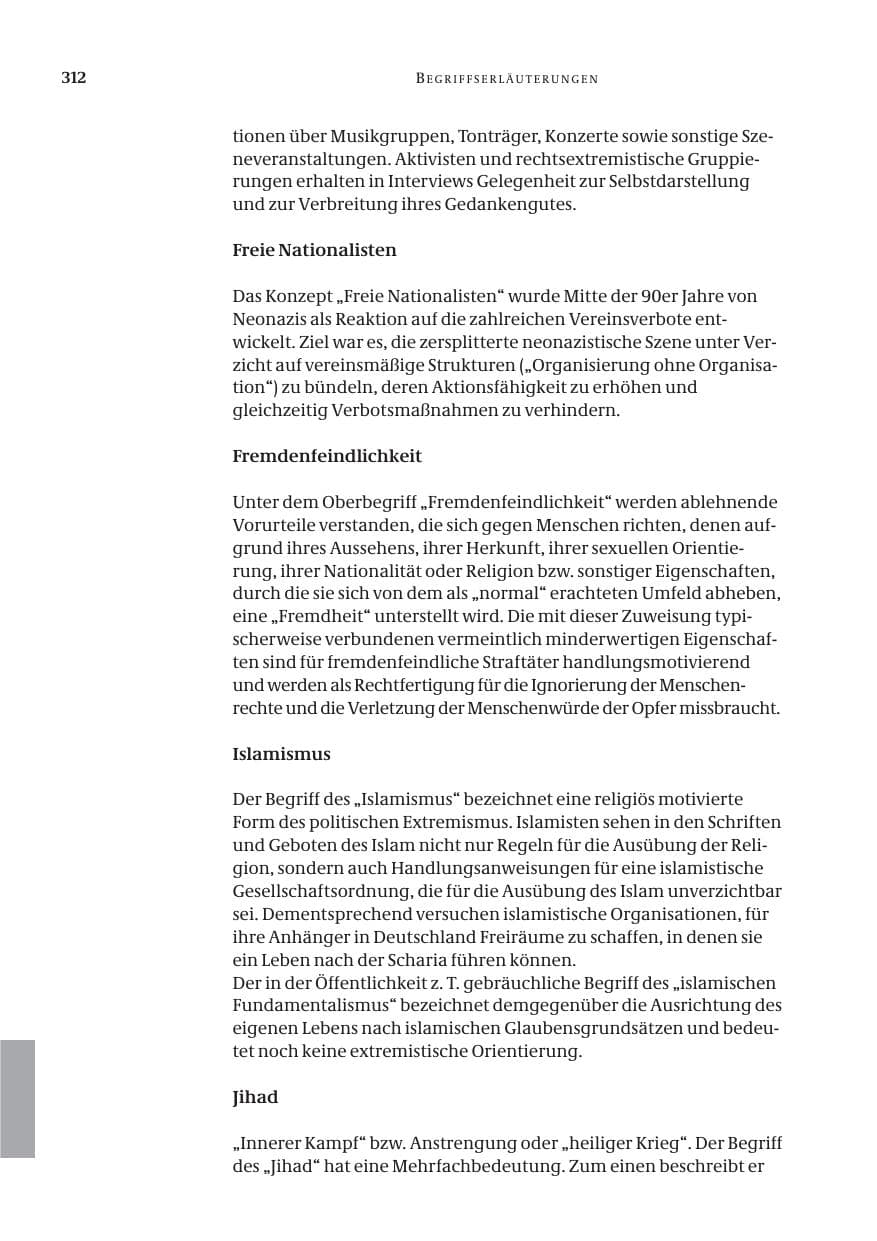 Seite 313 des Verfassungsschutzbericht 2005 Bund