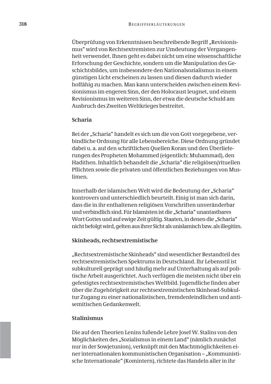 Seite 319 des Verfassungsschutzbericht 2005 Bund