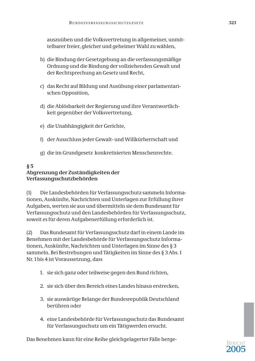 Seite 324 des Verfassungsschutzbericht 2005 Bund