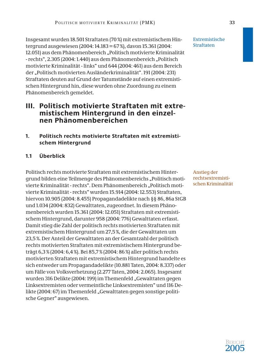 Seite 34 des Verfassungsschutzbericht 2005 Bund