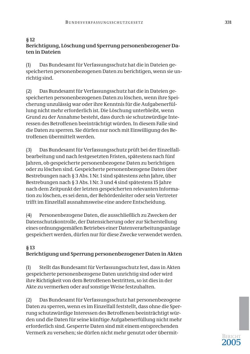 Seite 332 des Verfassungsschutzbericht 2005 Bund