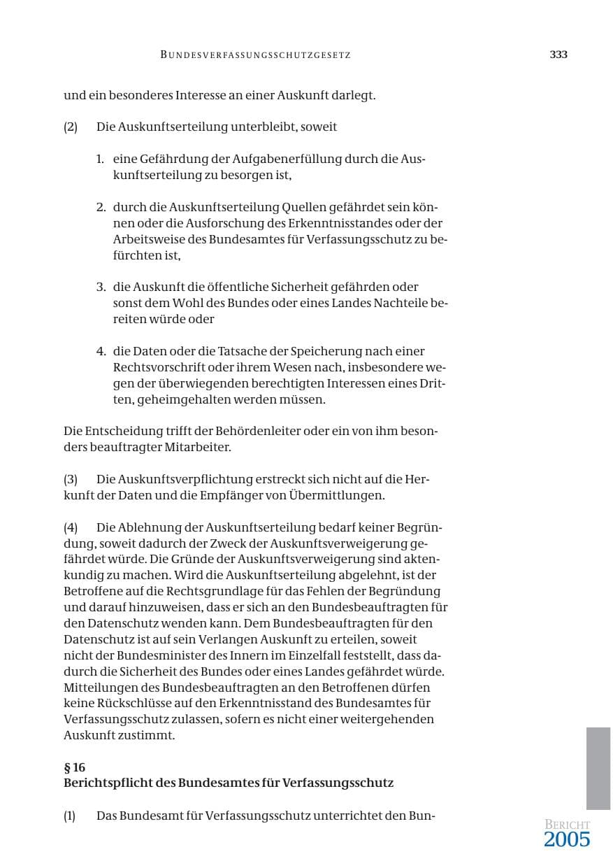 Seite 334 des Verfassungsschutzbericht 2005 Bund