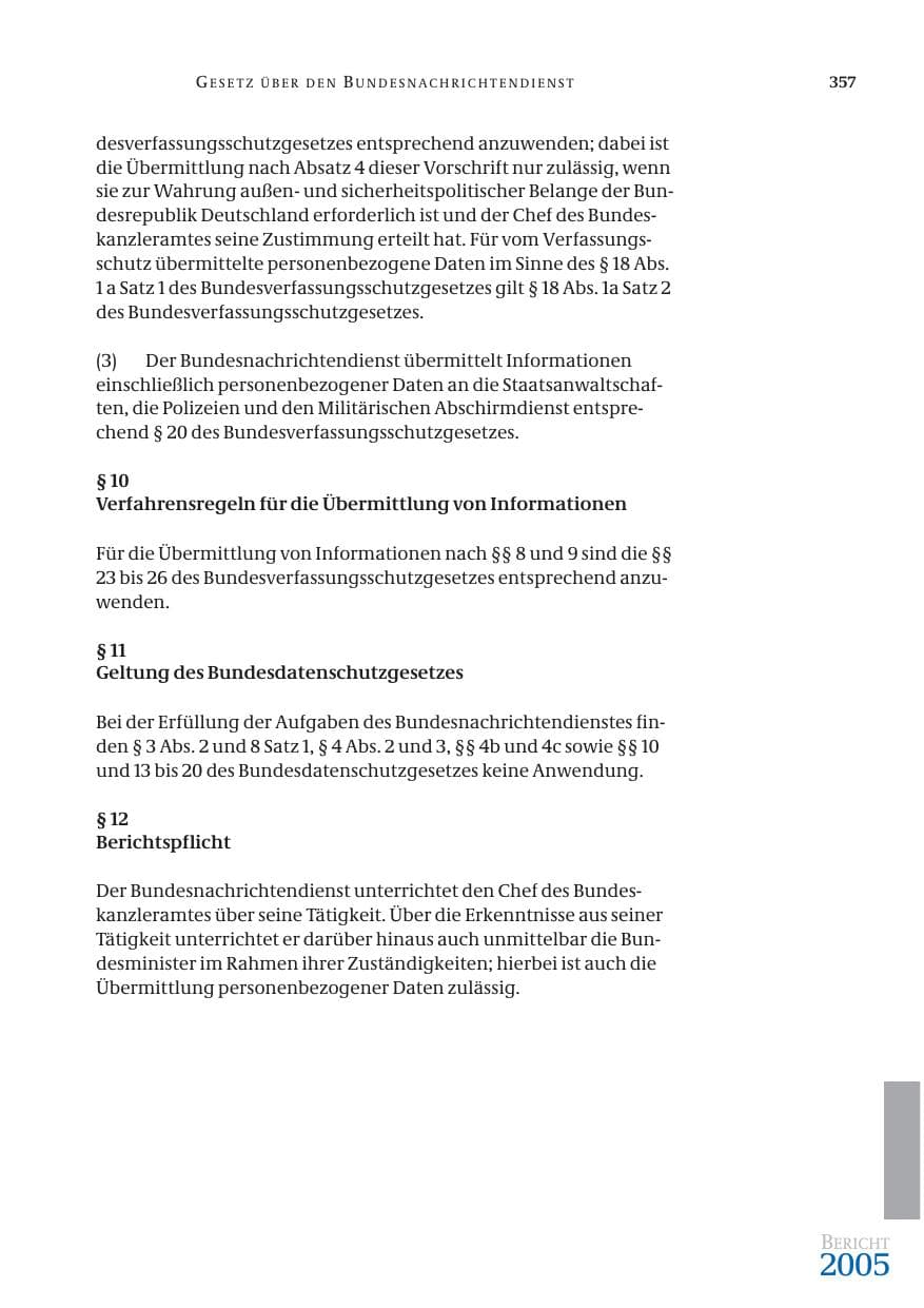 Seite 358 des Verfassungsschutzbericht 2005 Bund