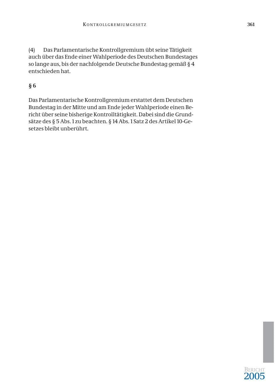 Seite 362 des Verfassungsschutzbericht 2005 Bund