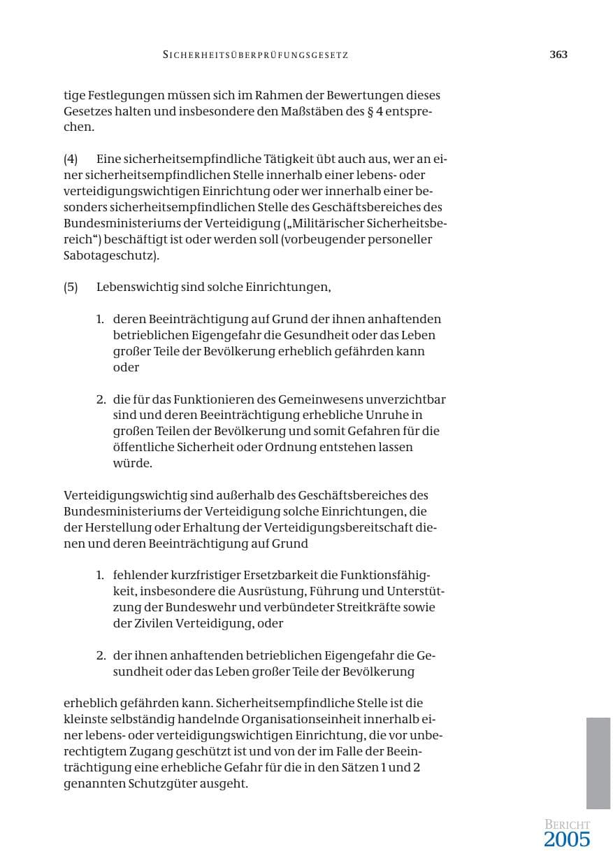 Seite 364 des Verfassungsschutzbericht 2005 Bund