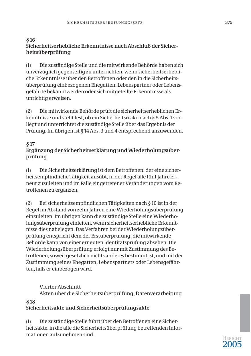 Seite 376 des Verfassungsschutzbericht 2005 Bund
