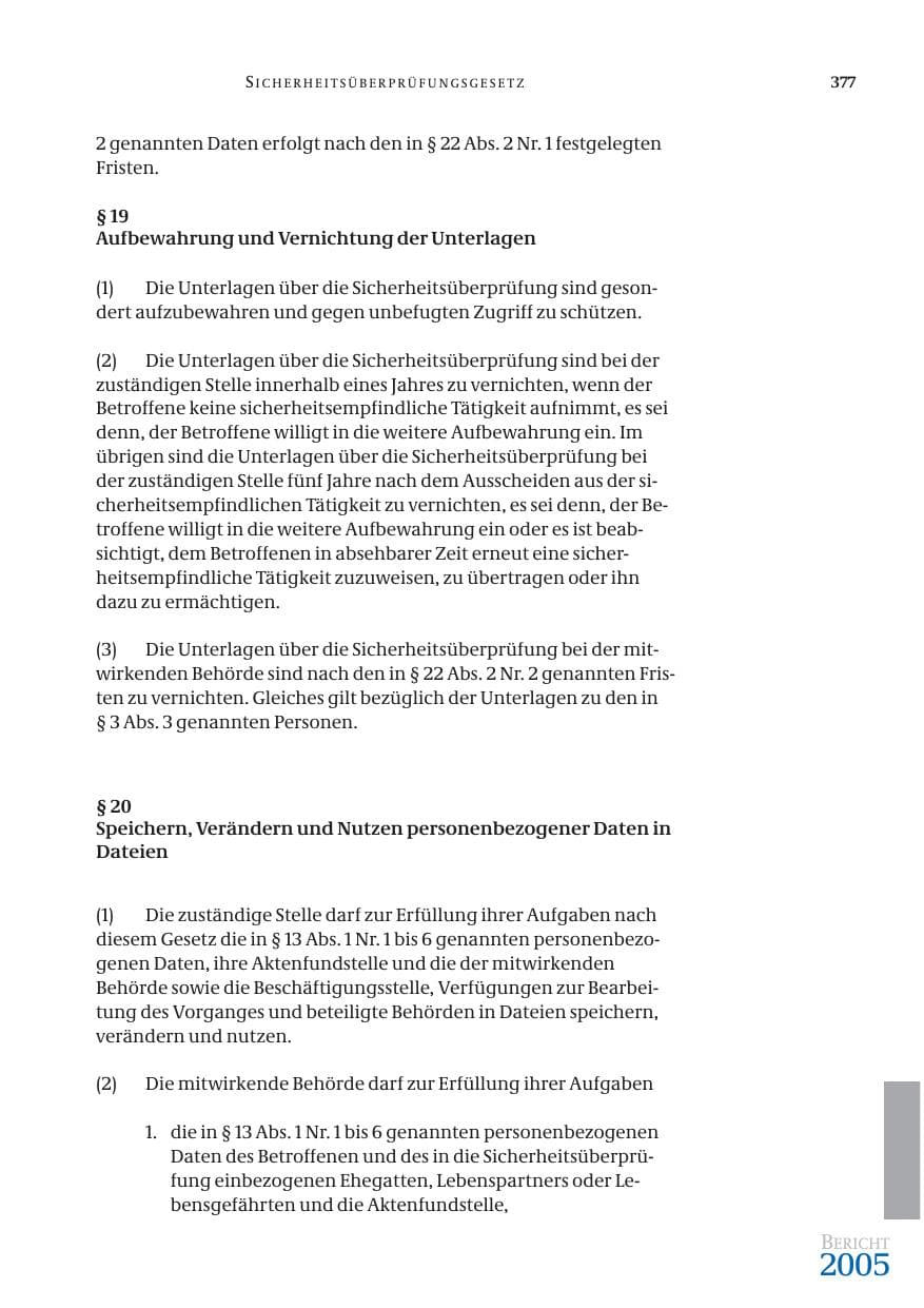 Seite 378 des Verfassungsschutzbericht 2005 Bund