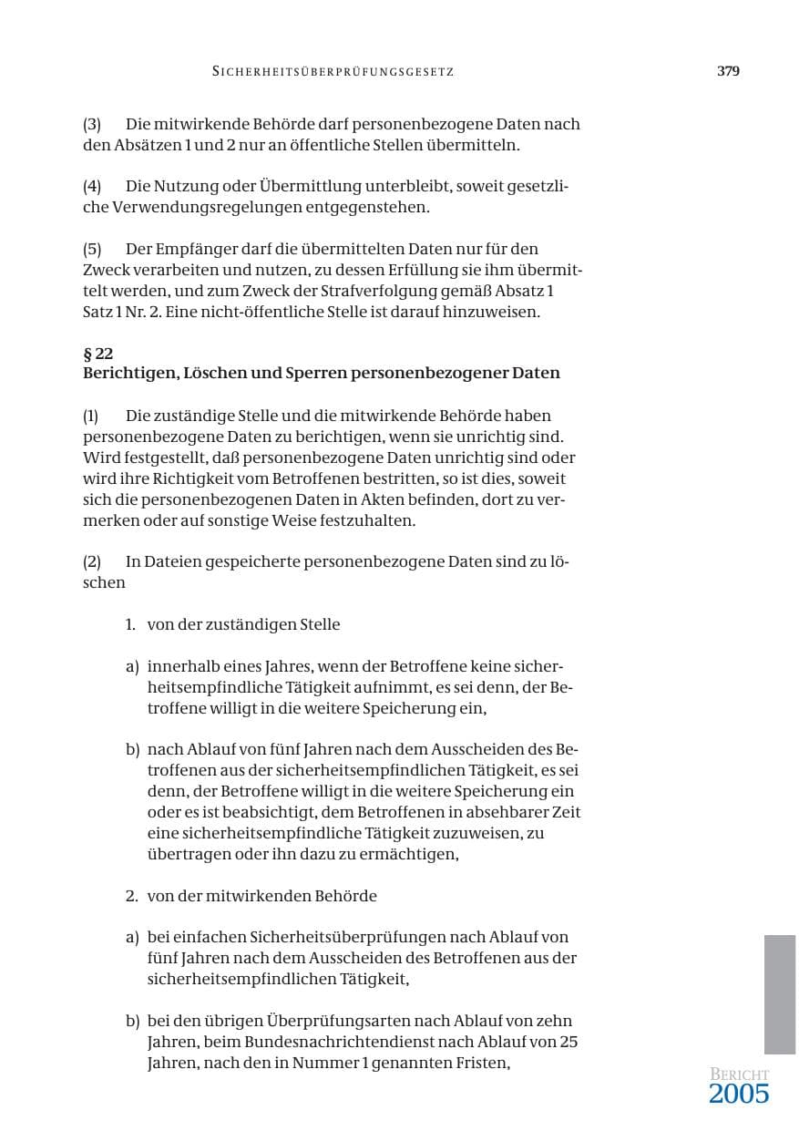 Seite 380 des Verfassungsschutzbericht 2005 Bund
