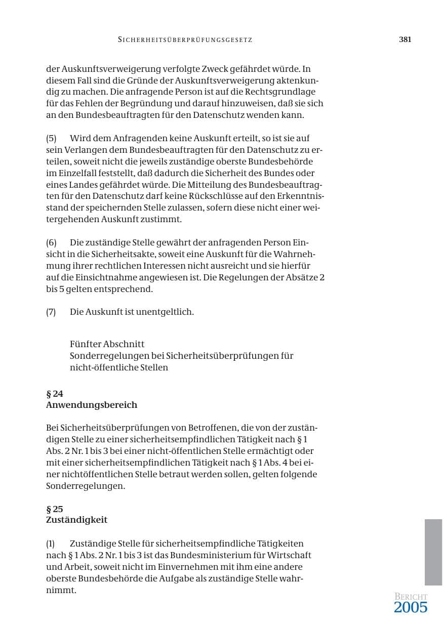 Seite 382 des Verfassungsschutzbericht 2005 Bund
