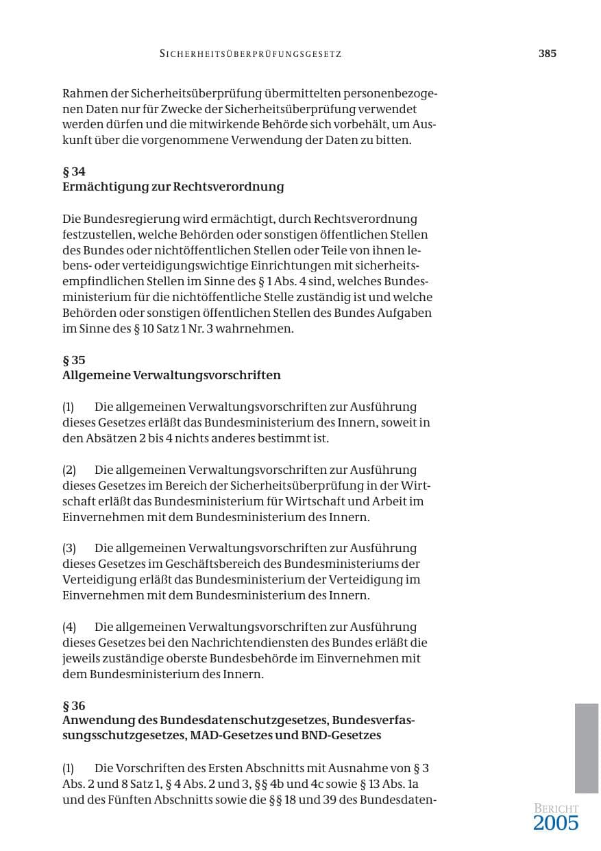 Seite 386 des Verfassungsschutzbericht 2005 Bund