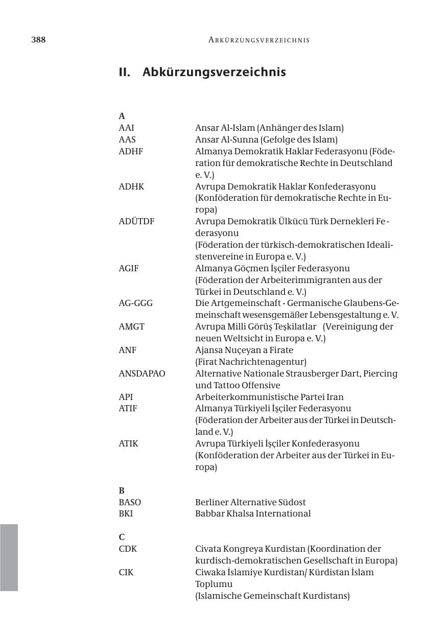 Seite 389 des Verfassungsschutzbericht 2005 Bund