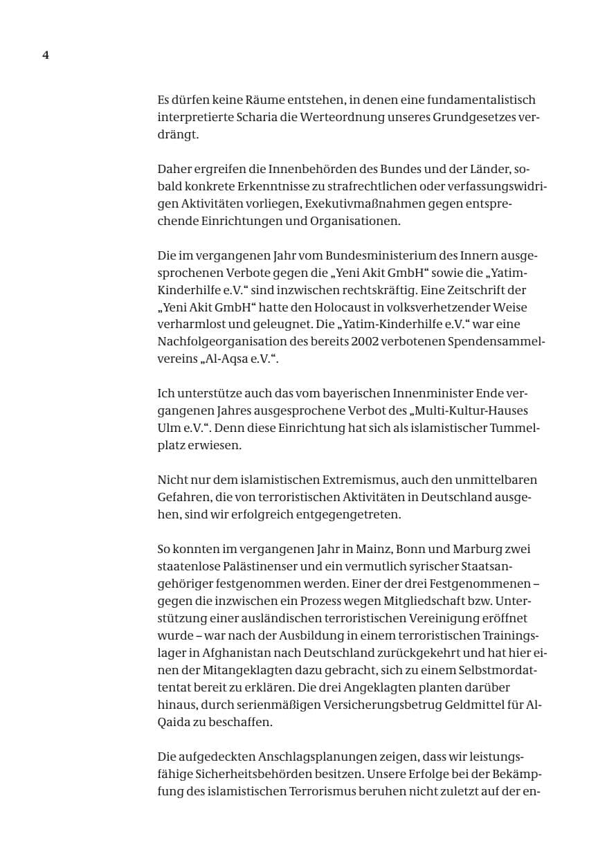 Seite 5 des Verfassungsschutzbericht 2005 Bund