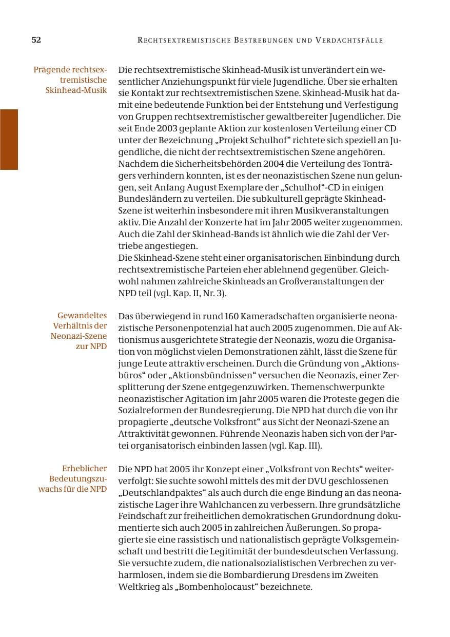 Seite 53 des Verfassungsschutzbericht 2005 Bund