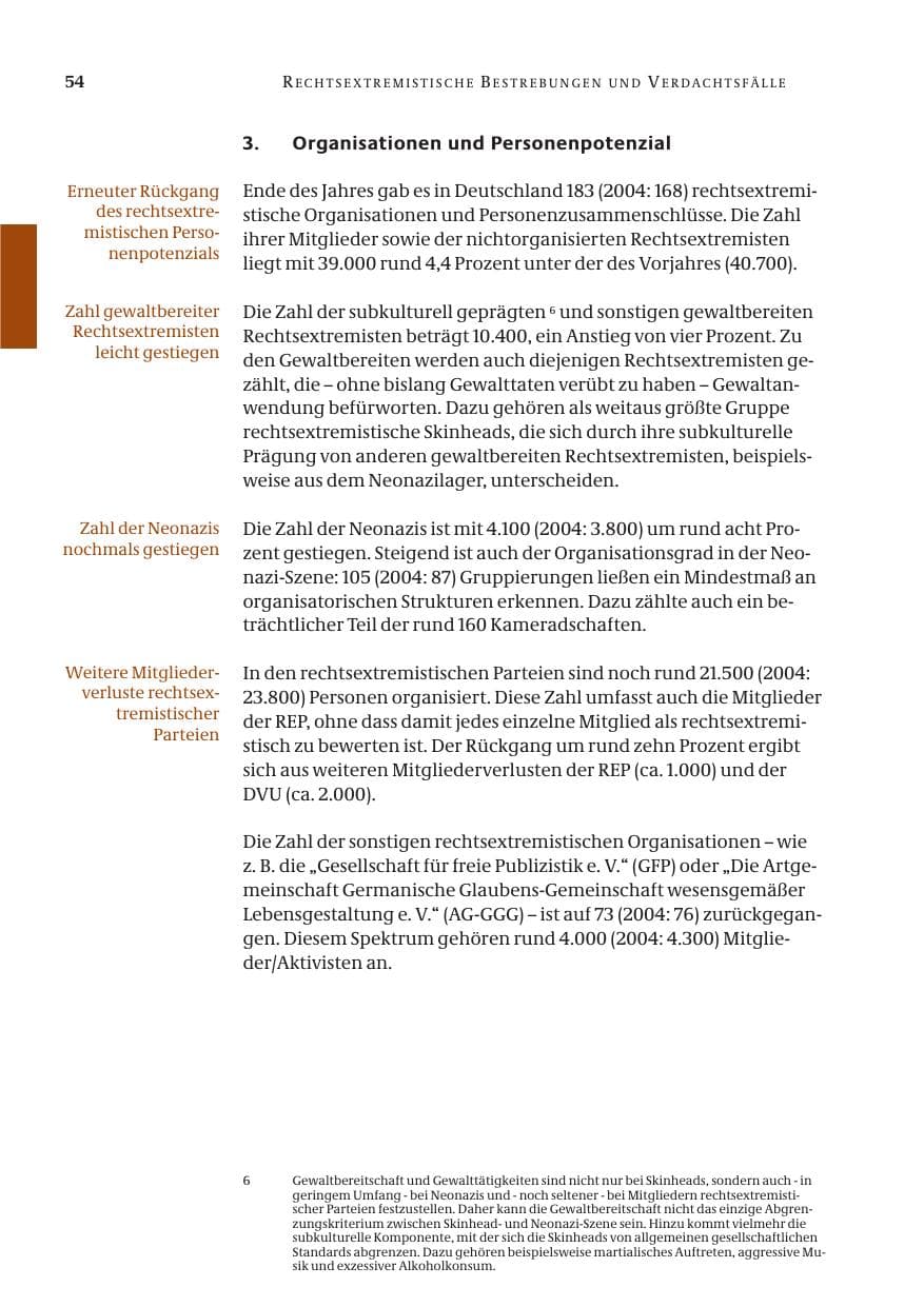 Seite 55 des Verfassungsschutzbericht 2005 Bund
