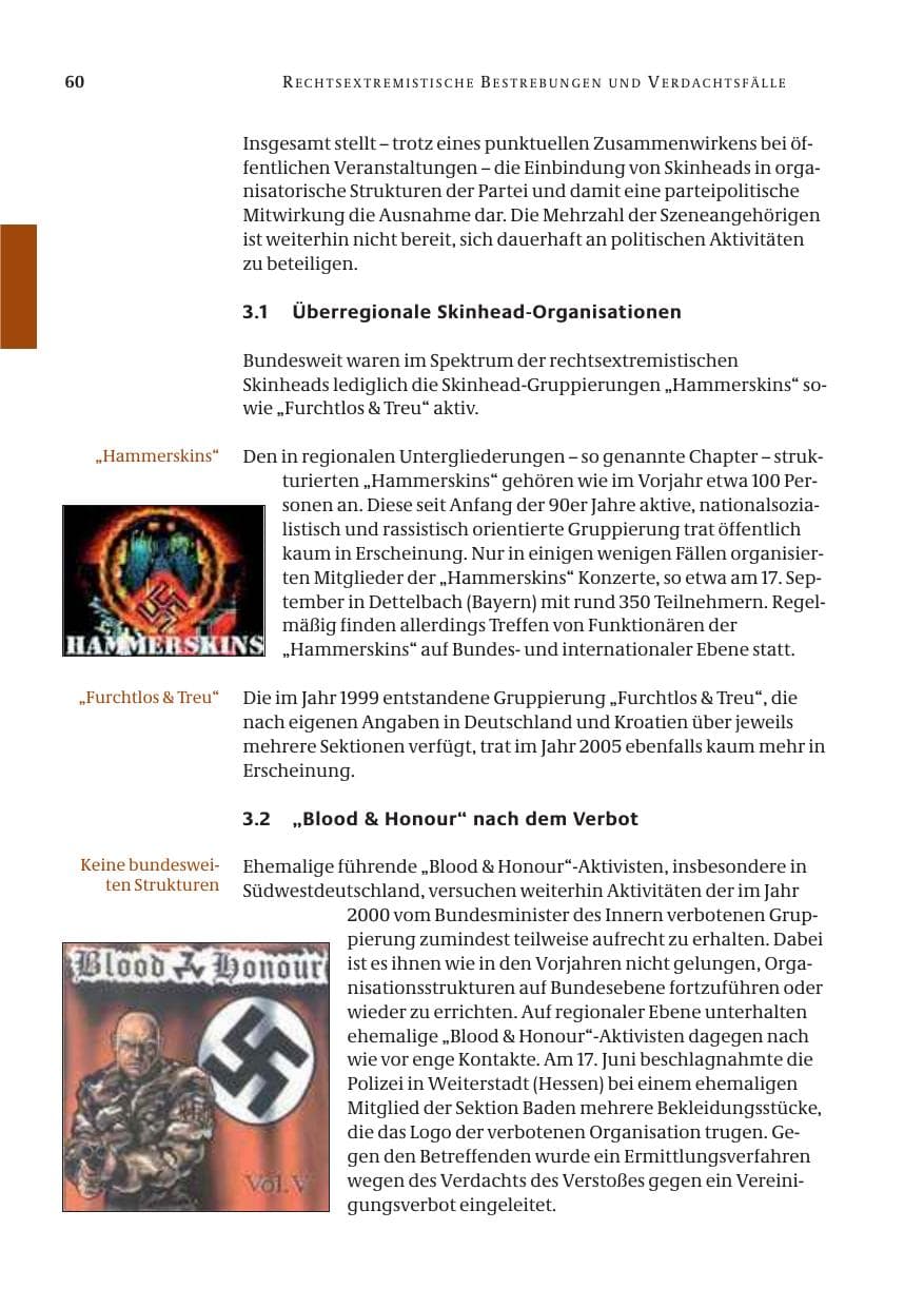 Seite 61 des Verfassungsschutzbericht 2005 Bund
