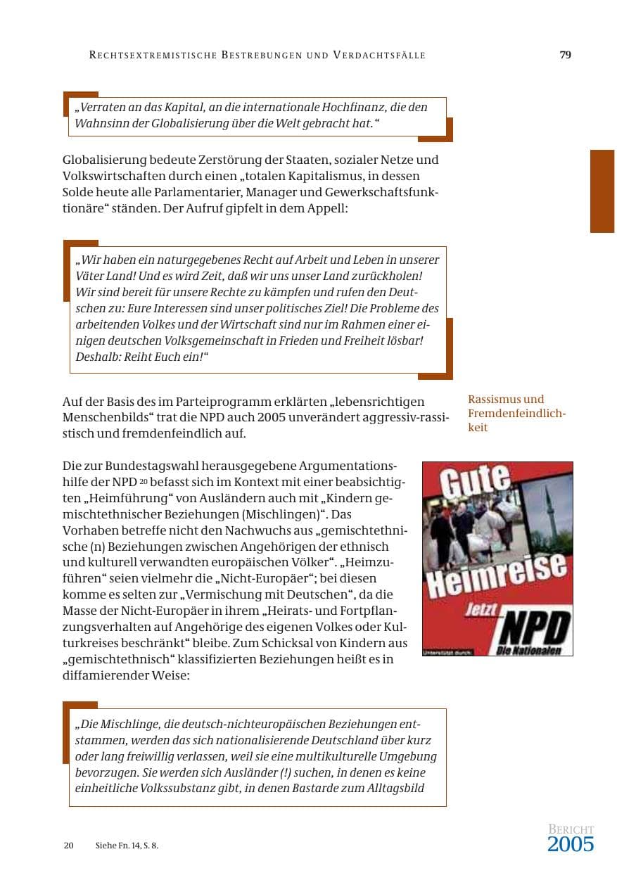 Seite 80 des Verfassungsschutzbericht 2005 Bund