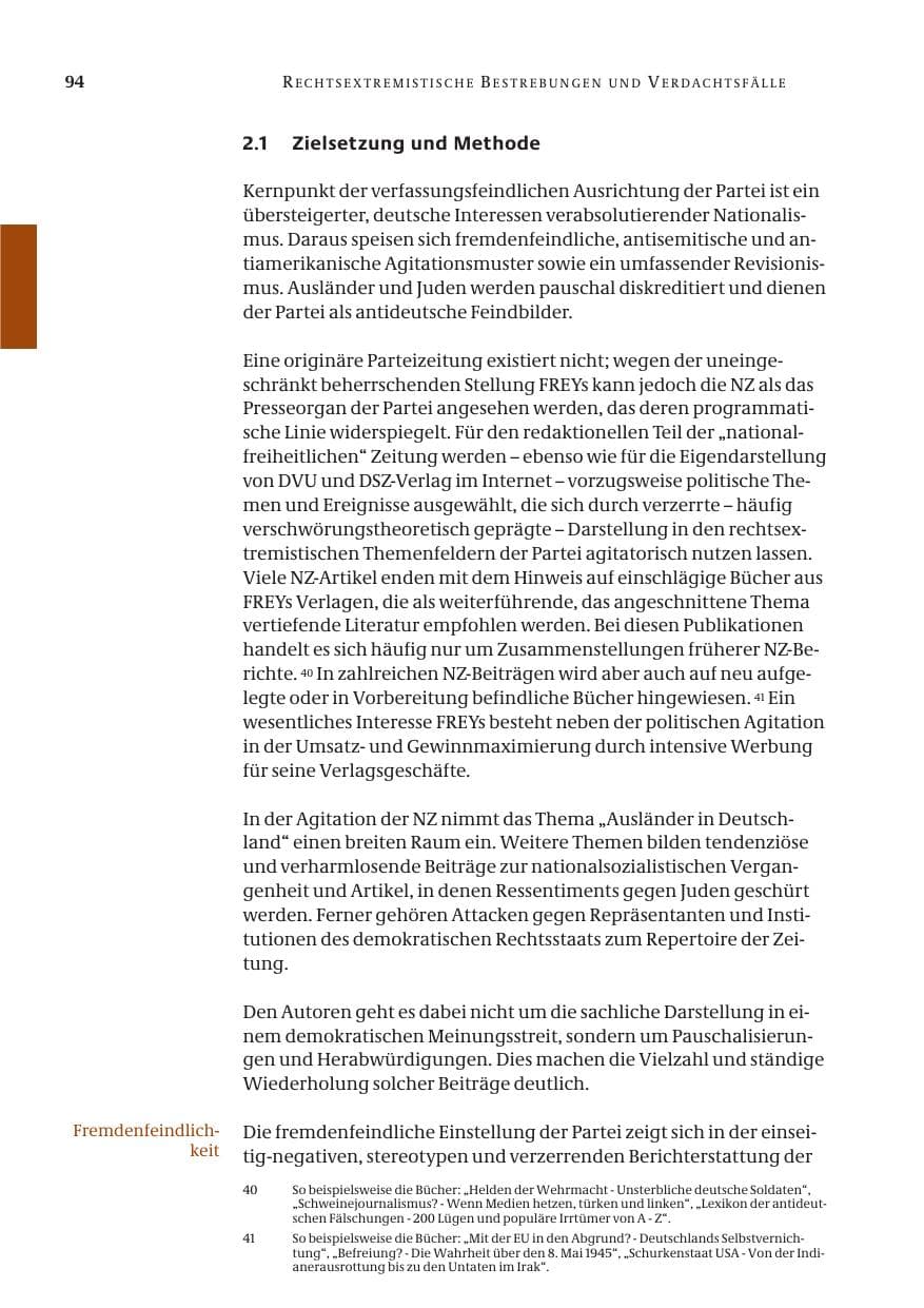 Seite 95 des Verfassungsschutzbericht 2005 Bund