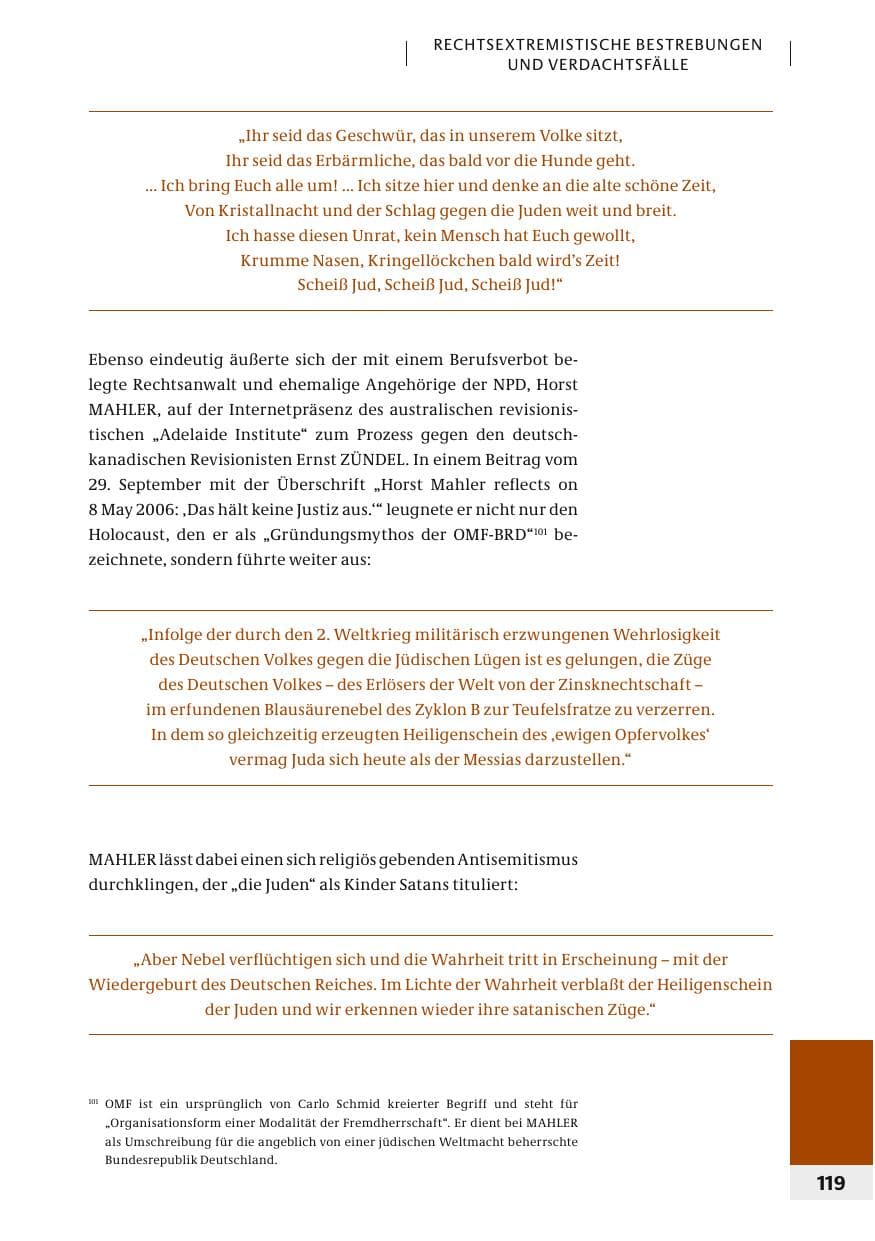Seite 122 des Verfassungsschutzbericht 2006 Bund