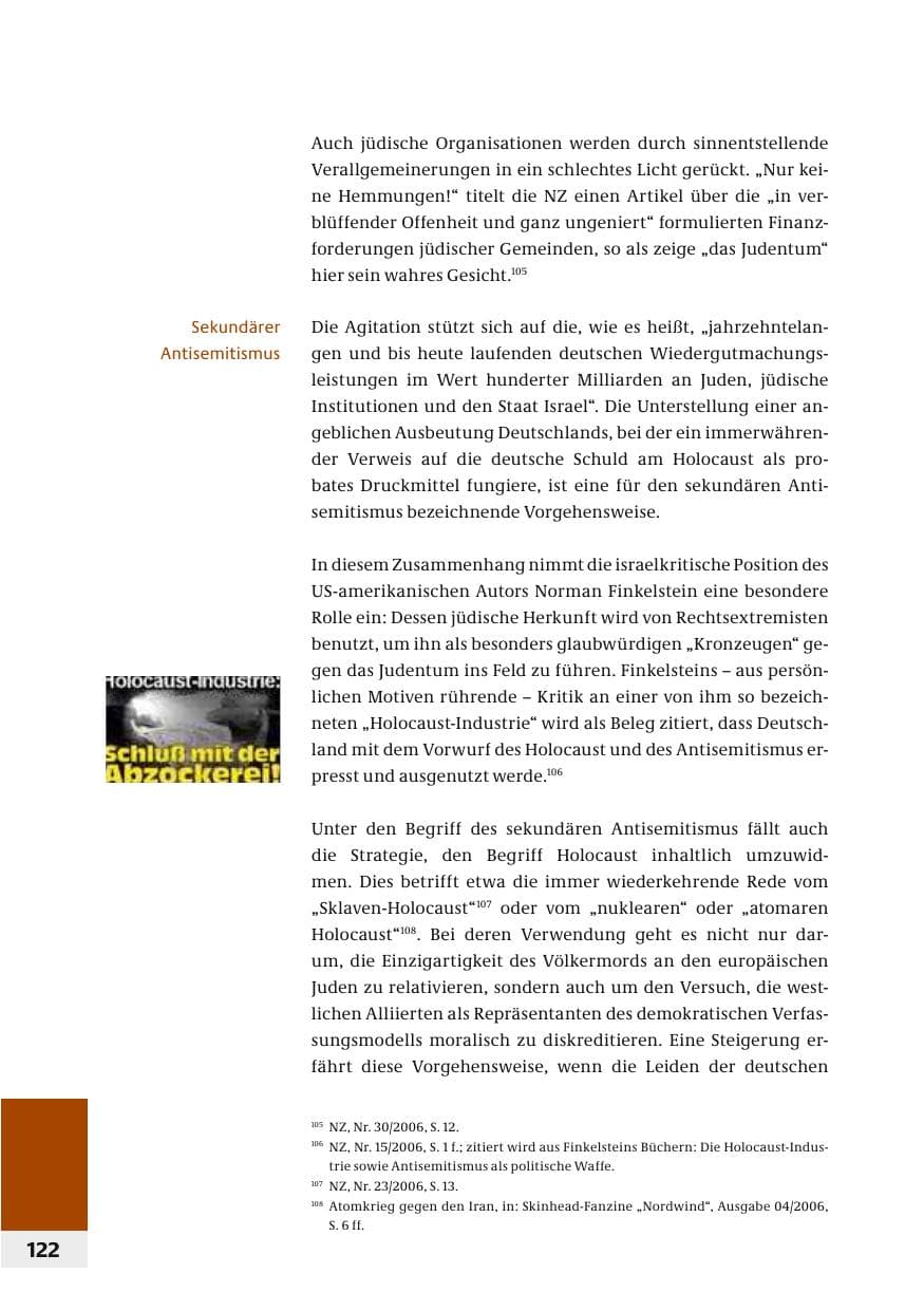 Seite 125 des Verfassungsschutzbericht 2006 Bund