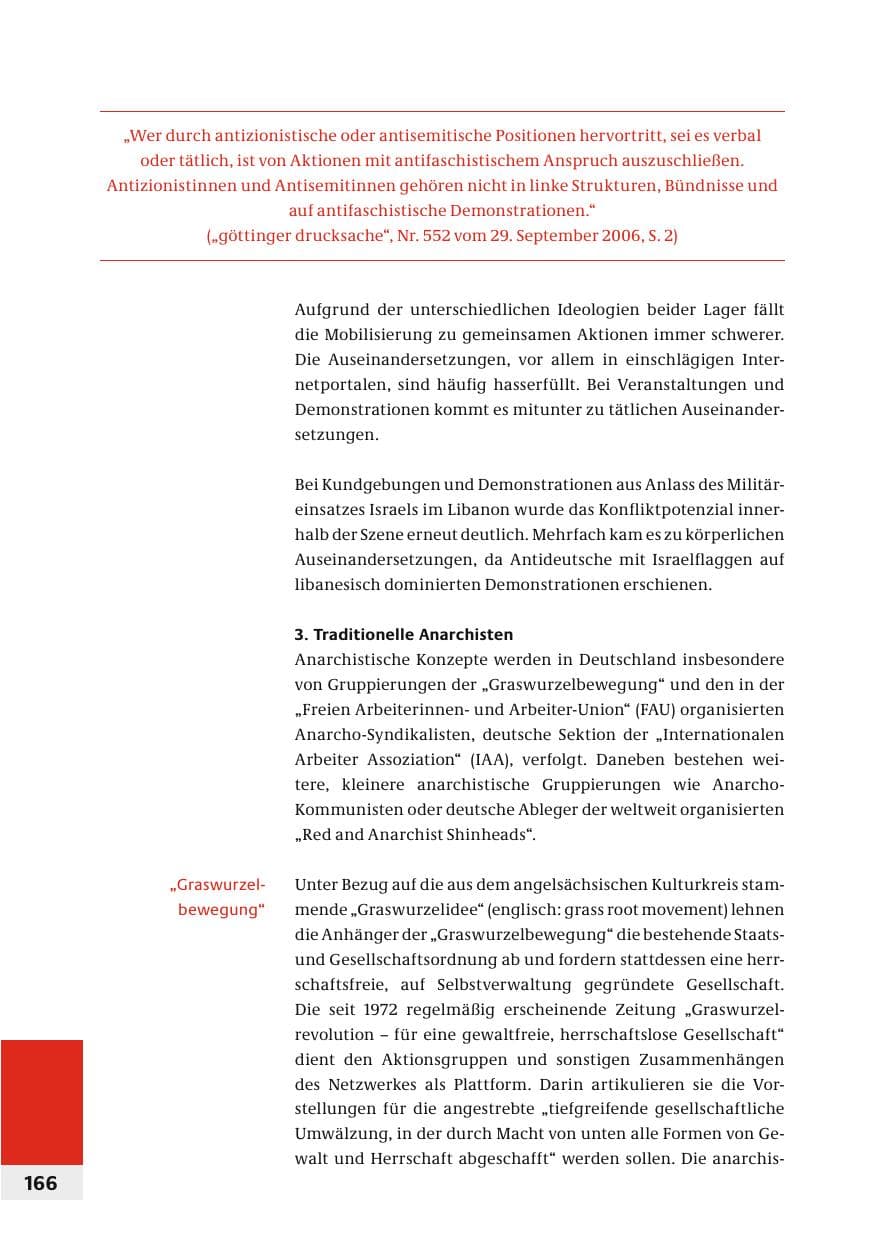 Seite 169 des Verfassungsschutzbericht 2006 Bund