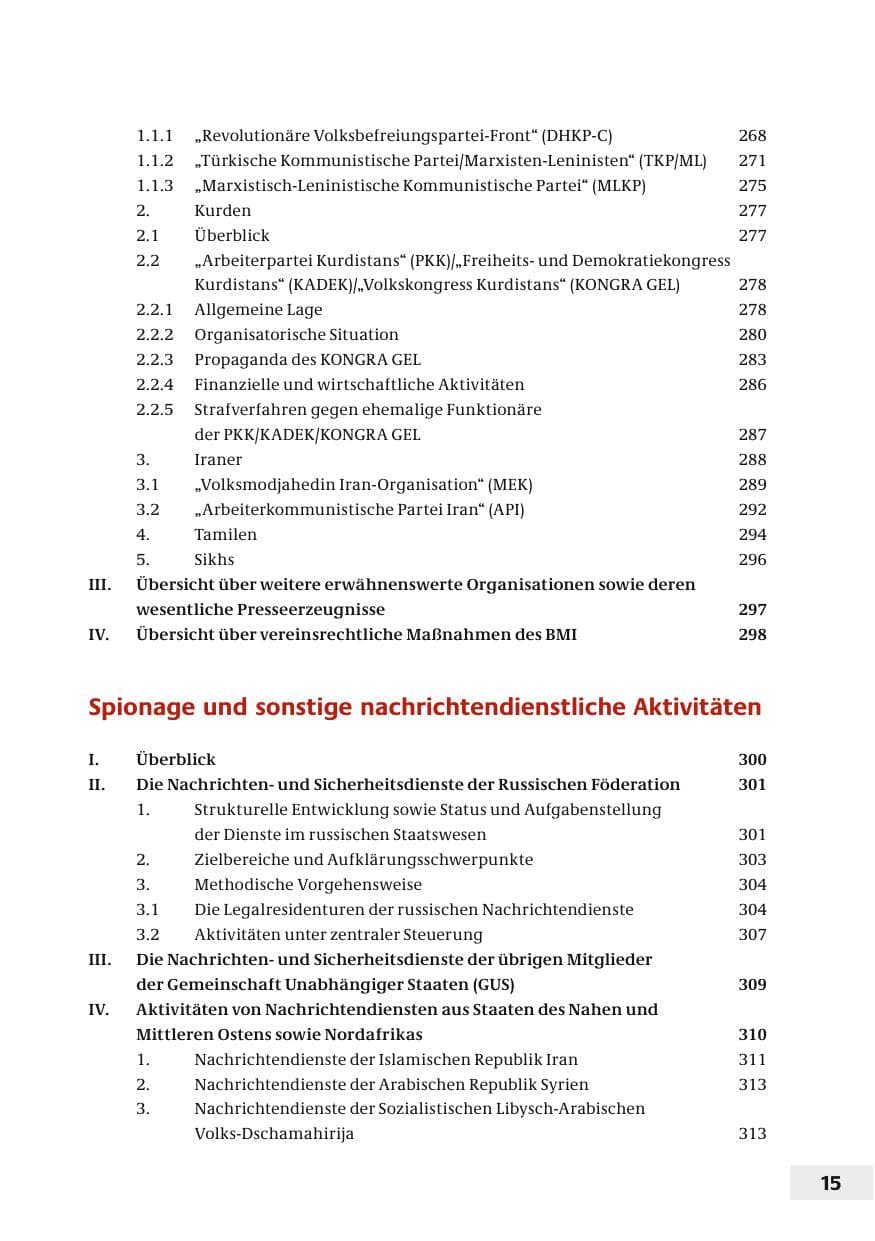 Seite 18 des Verfassungsschutzbericht 2006 Bund