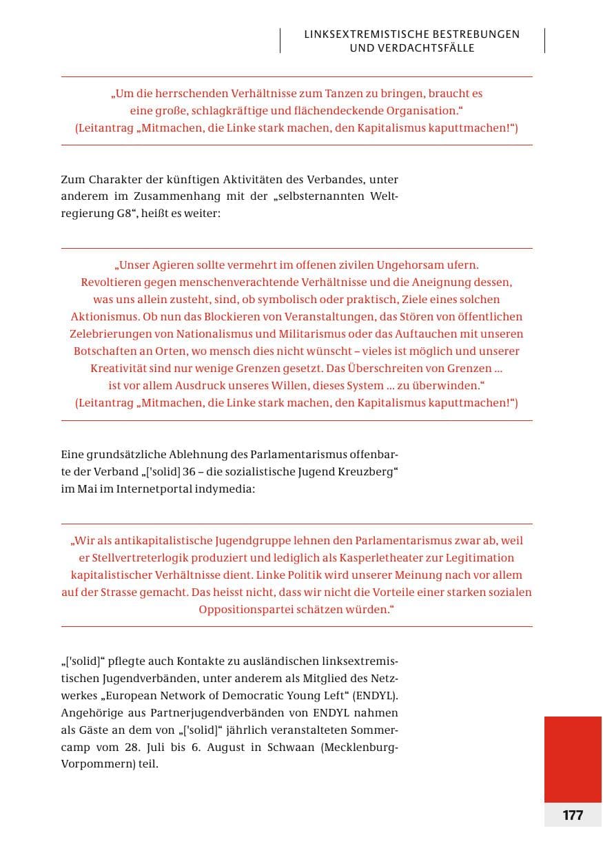 Seite 180 des Verfassungsschutzbericht 2006 Bund