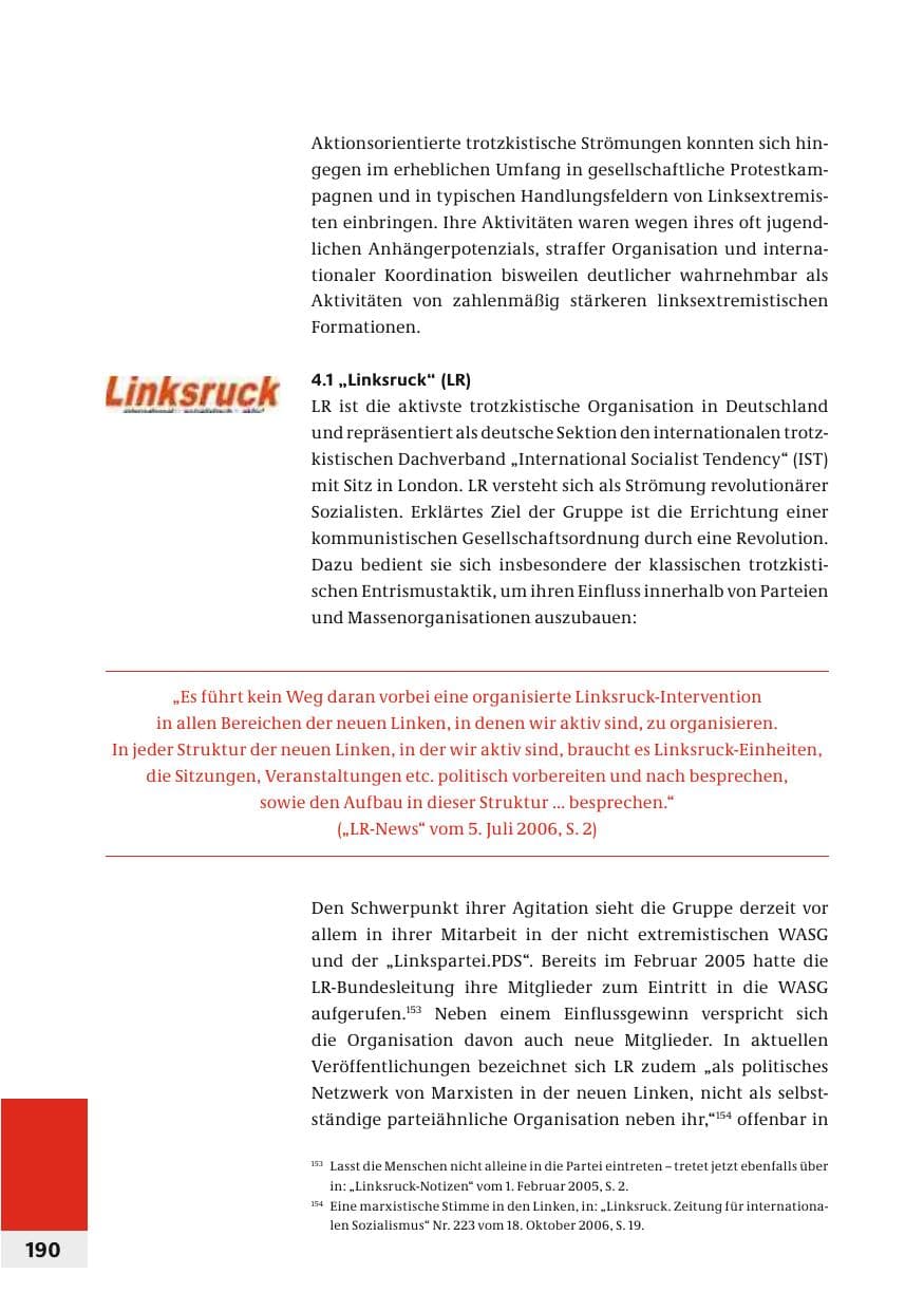 Seite 193 des Verfassungsschutzbericht 2006 Bund
