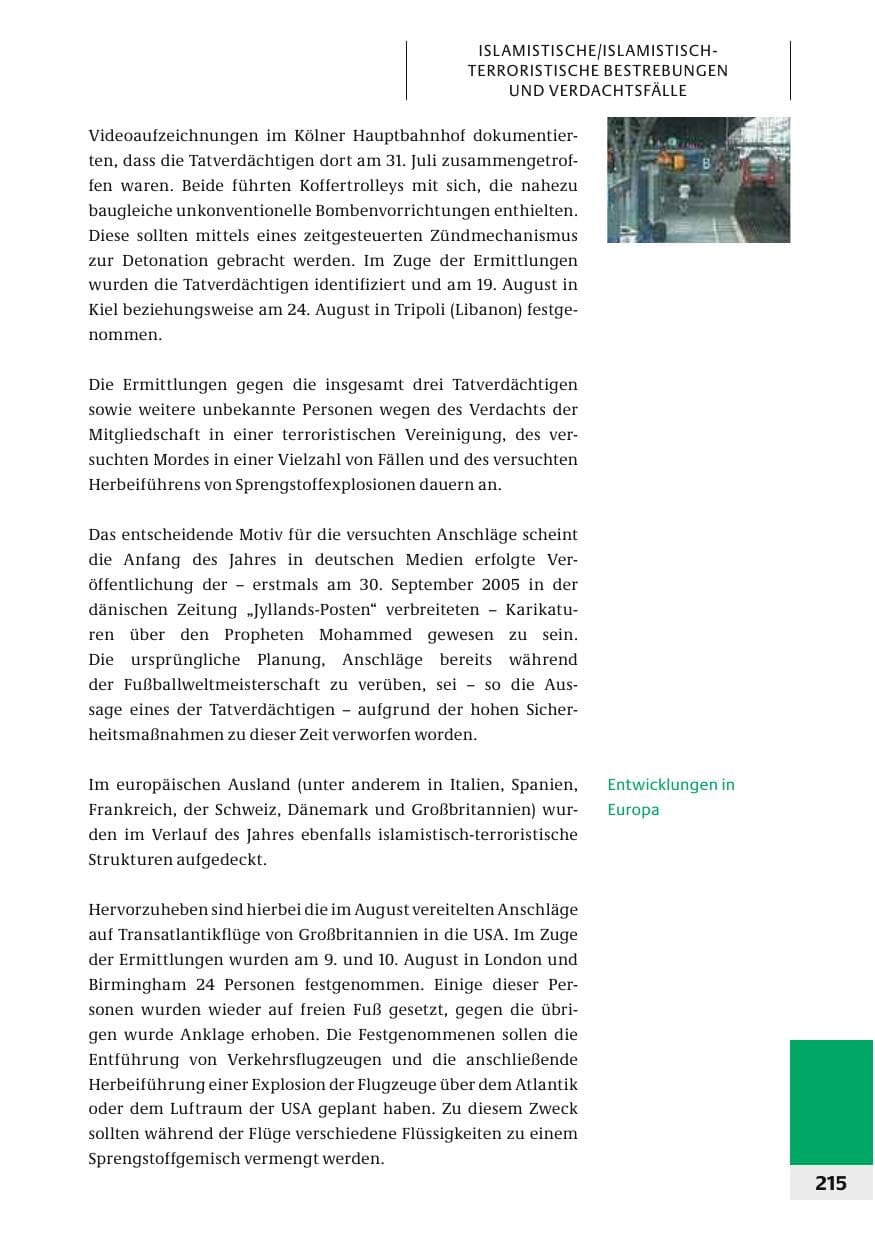 Seite 218 des Verfassungsschutzbericht 2006 Bund