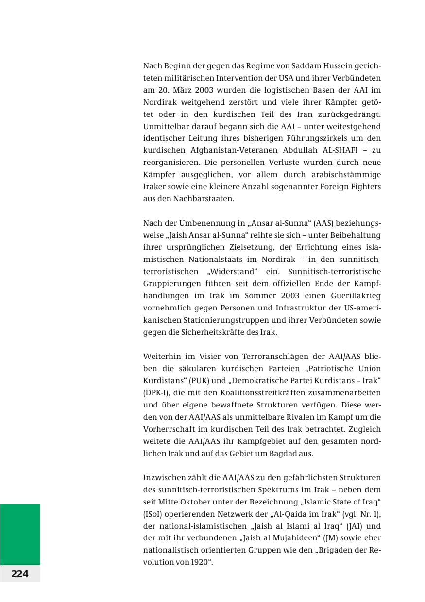 Seite 227 des Verfassungsschutzbericht 2006 Bund