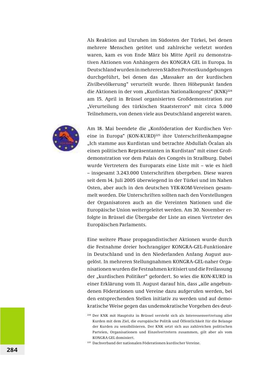 Seite 287 des Verfassungsschutzbericht 2006 Bund