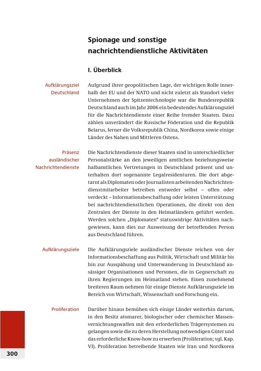 Seite 303 des Verfassungsschutzbericht 2006 Bund