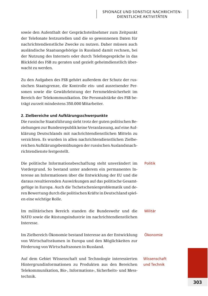 Seite 306 des Verfassungsschutzbericht 2006 Bund