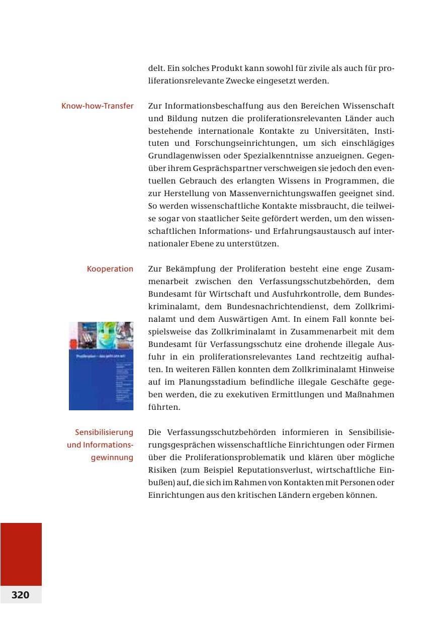 Seite 323 des Verfassungsschutzbericht 2006 Bund