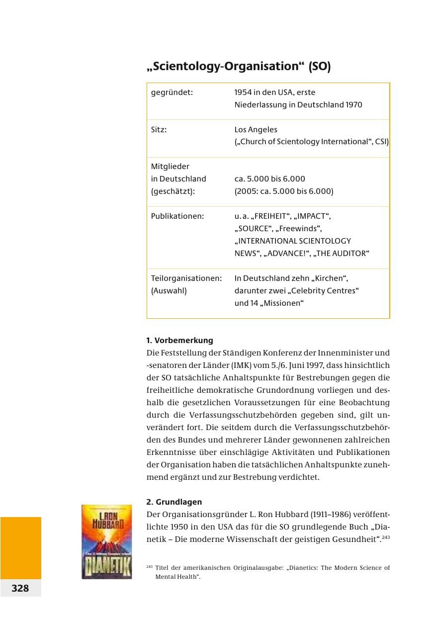 Seite 331 des Verfassungsschutzbericht 2006 Bund
