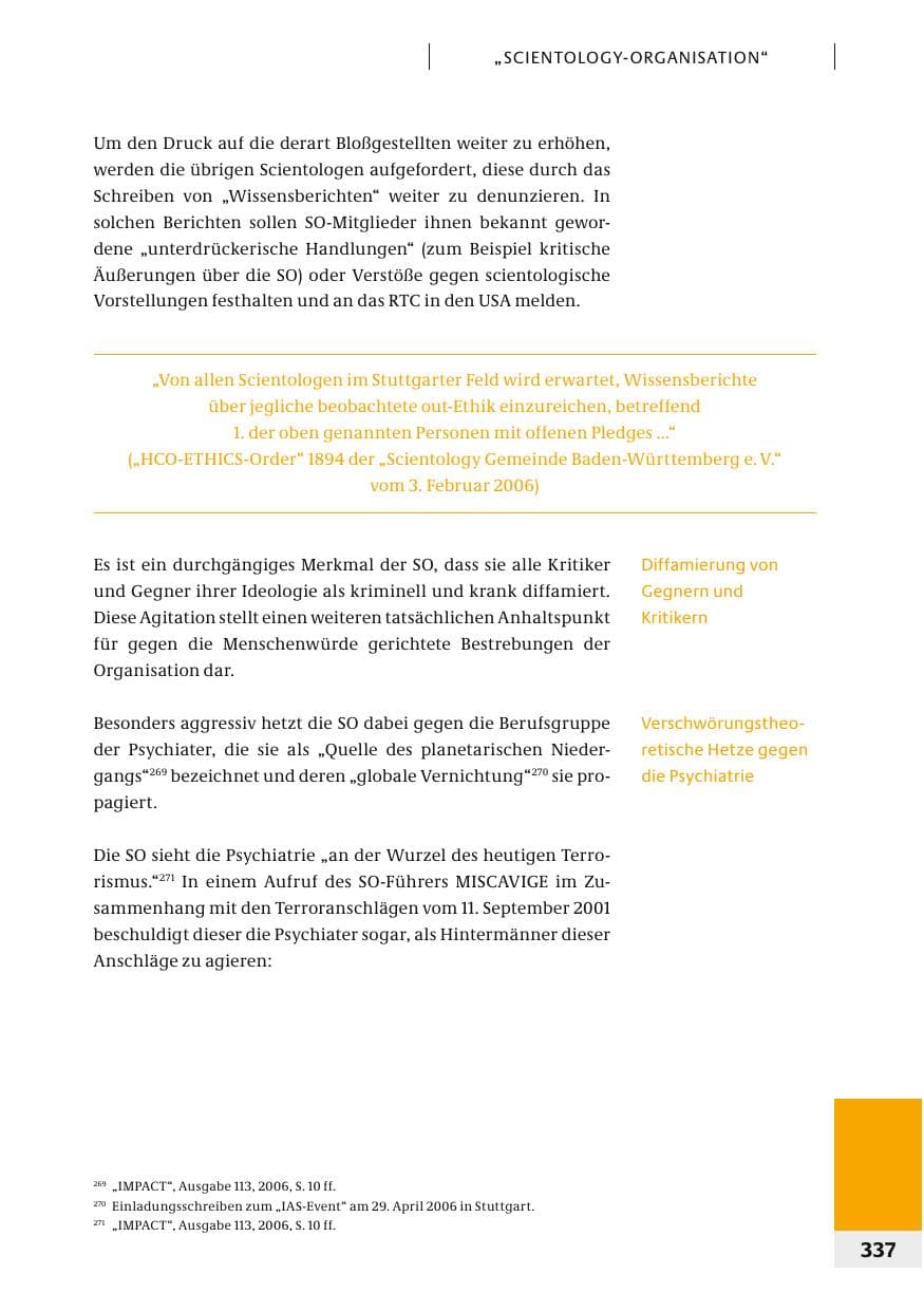 Seite 340 des Verfassungsschutzbericht 2006 Bund