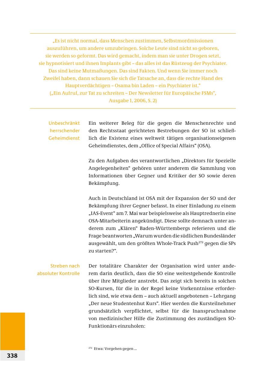 Seite 341 des Verfassungsschutzbericht 2006 Bund