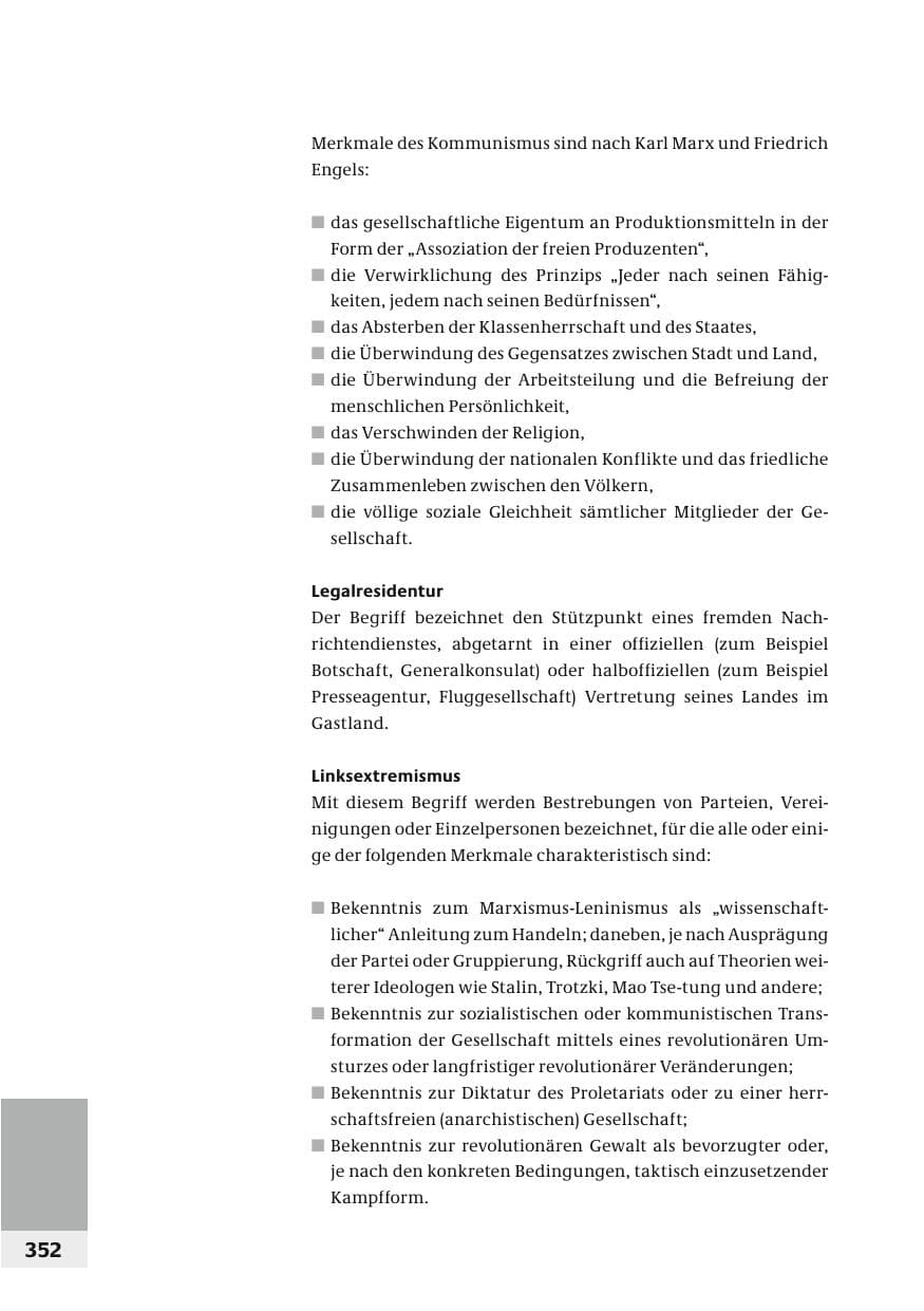 Seite 355 des Verfassungsschutzbericht 2006 Bund