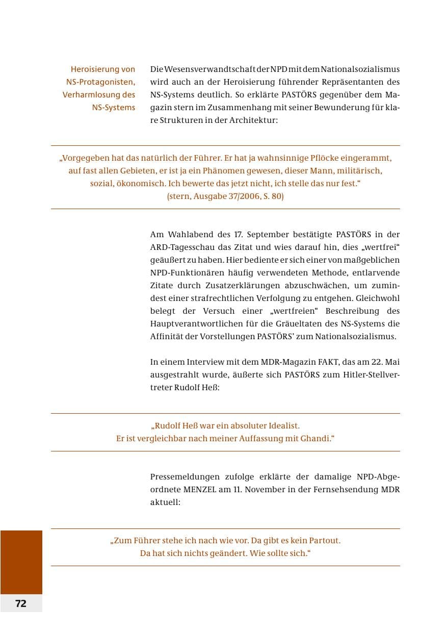 Seite 75 des Verfassungsschutzbericht 2006 Bund