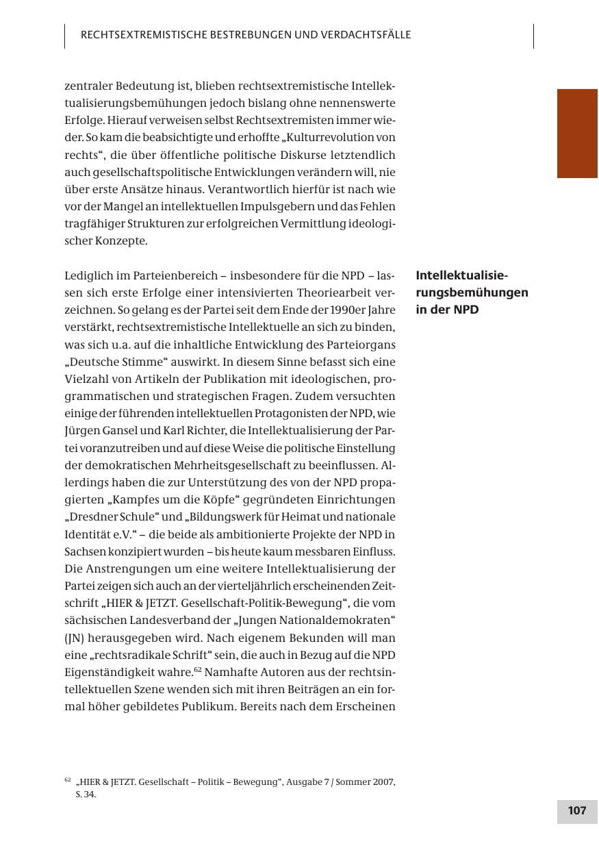 Seite 107 des Verfassungsschutzbericht 2007 Bund