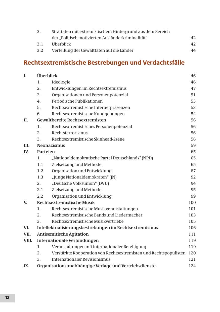 Seite 12 des Verfassungsschutzbericht 2007 Bund