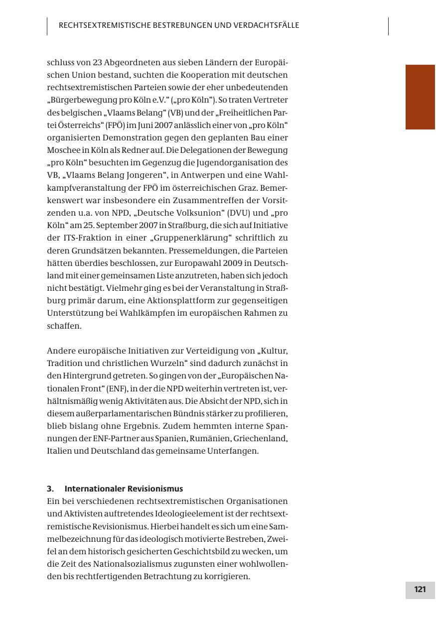 Seite 121 des Verfassungsschutzbericht 2007 Bund