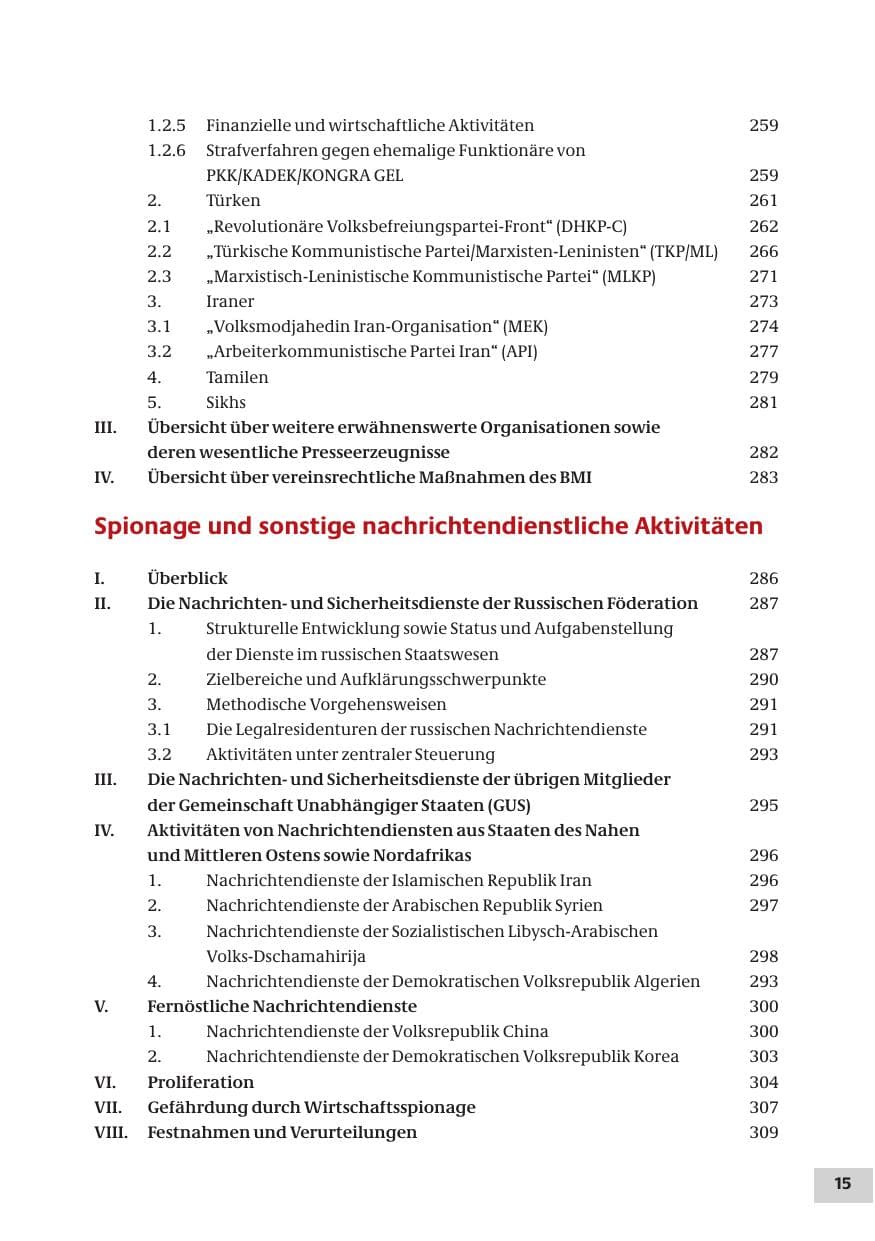 Seite 15 des Verfassungsschutzbericht 2007 Bund