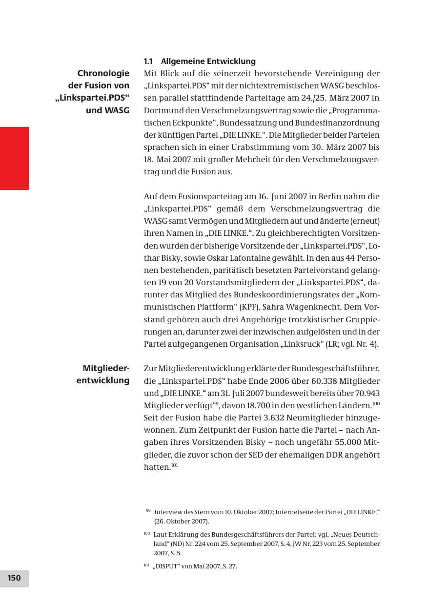 Seite 150 des Verfassungsschutzbericht 2007 Bund